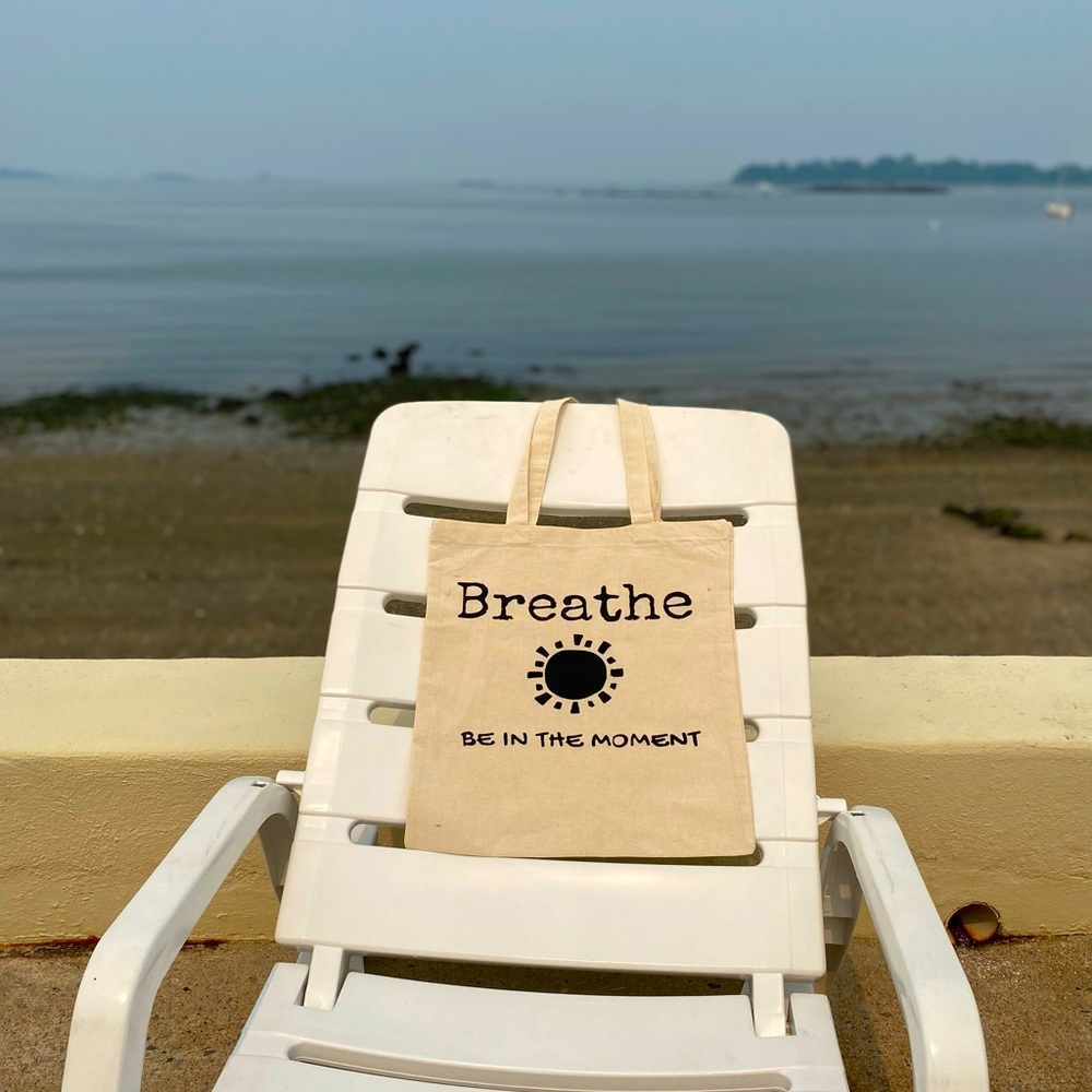 Mindfulness Cotton Tote Bag with 26” inch handles